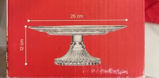 Alzatina in vetro trasparente