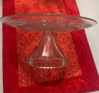 Alzatina in vetro trasparente