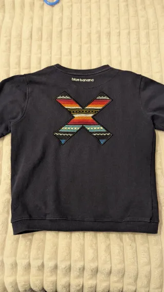 Sudadera azul con logo X para 12 años