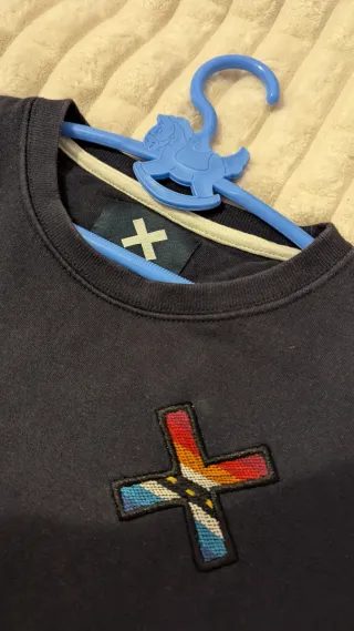 Sudadera azul con logo X para 12 años