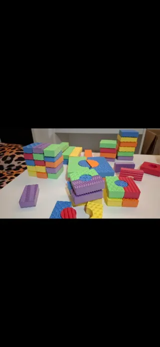 Juego bloques gomaespuma colores