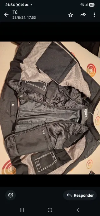 Chaqueta Moto Mujer DXA Talla M. Color negro.