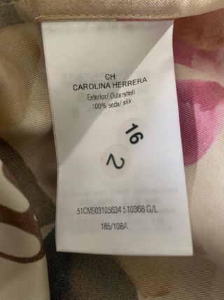 Vestido Carolina Herrera estampado