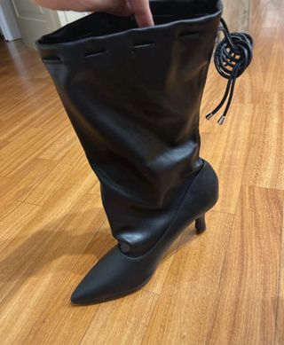 Stivaletti neri tacco alto punta stretta