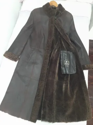 Abrigo Piel Auténtica Marrón