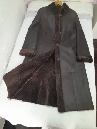 Abrigo Piel Auténtica Marrón