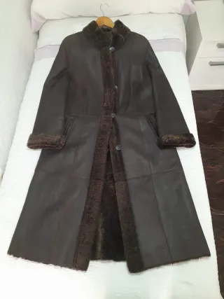 Abrigo Piel Auténtica Marrón