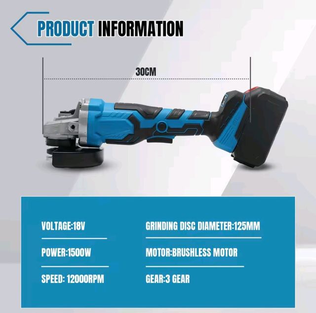 Amoladora Angular Radial Batería + Maletín