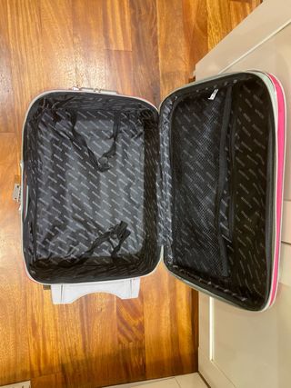 Maleta de viaje MISSLIU rosa y gris