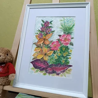 Acuarela Original Flores