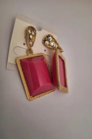 Orecchini donna eleganti rosa oro