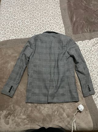 Blazer cuadros gris y negro