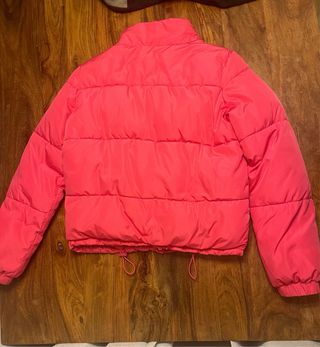 Abrigo rosa acolchado niña