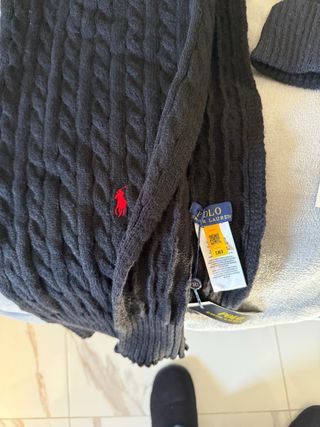 Set Sciarpa e Cappello Ralph Lauren Nero