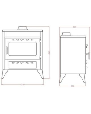 Estufa leña Capri ESL246002 - 13.2kW Estufa nueva