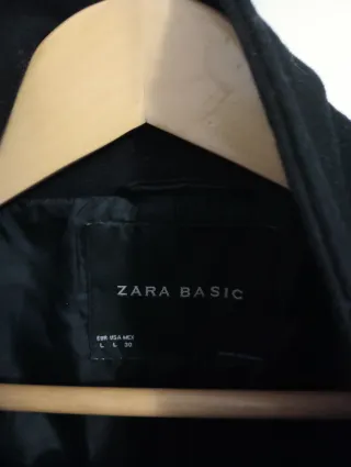 Abrigo Mujer Zara Negro