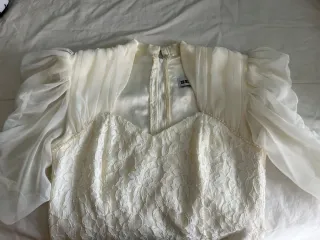 Vestido fiesta encaje blanco mujer