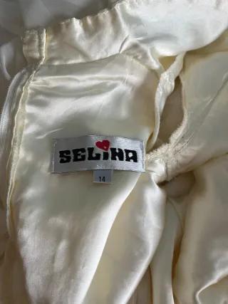 Vestido fiesta encaje blanco mujer