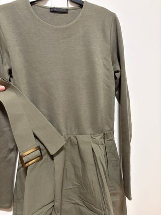 Vestido Zara verde talla S