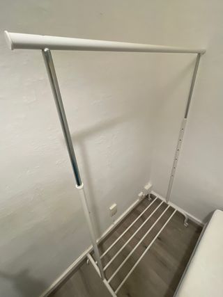 Burro perchero blanco metal