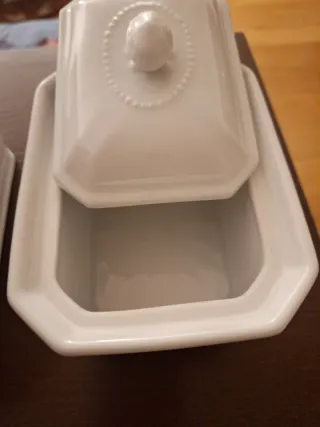 Cocotte in porcellana bianca