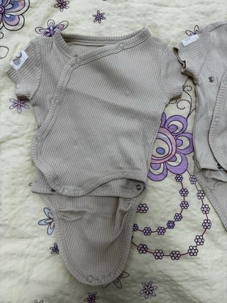 2 Bodys de manga corta para bebés gemelos 0-1 mes