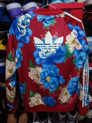 Chaqueta Bomber Adidas Floral Roja