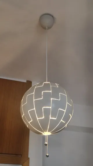 Lámpara Techo Ikea Blanca/Cromo