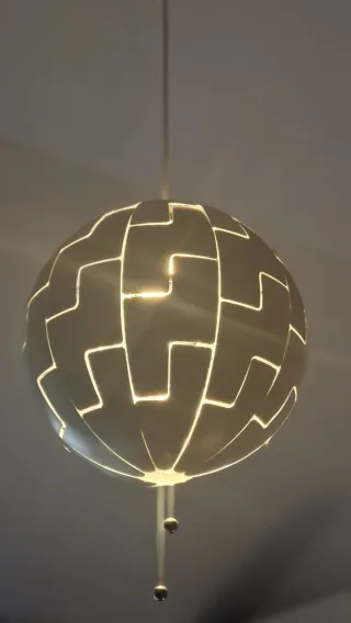 Lámpara Techo Ikea Blanca/Cromo