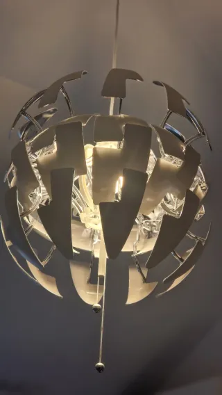 Lámpara Techo Ikea Blanca/Cromo