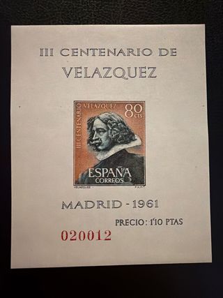 Sellos España 1961 Velázquez Edifil 1344-1347