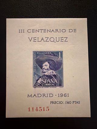 Sellos España 1961 Velázquez Edifil 1344-1347