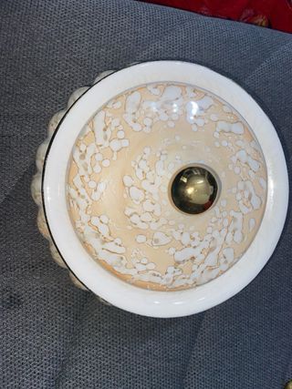 Zuccheriera in porcellana con decori