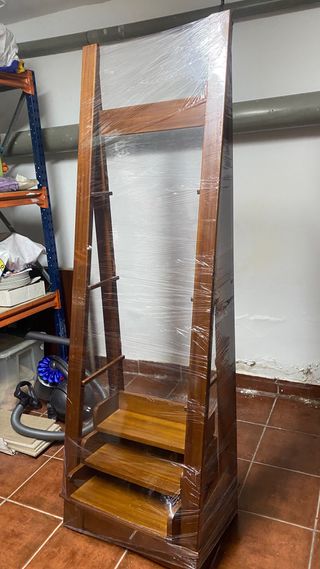 Estantería Escalera Madera Oscura