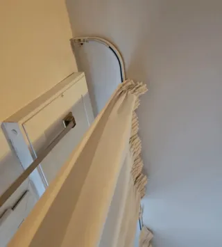 4 Tende Bianche Ricamate 100x265