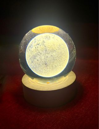 Lampada LED sfera cristallo Luna