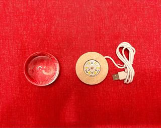 Lampada LED sfera cristallo Luna