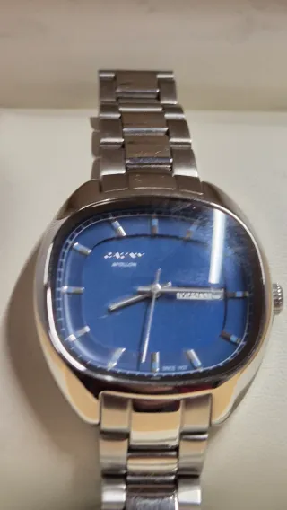 Reloj Cauny Esfera Azul y Correa Plateada