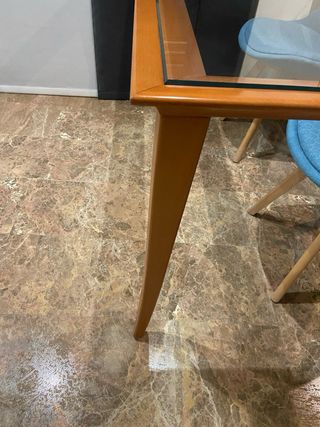 Mesa Comedor Cristal y Madera