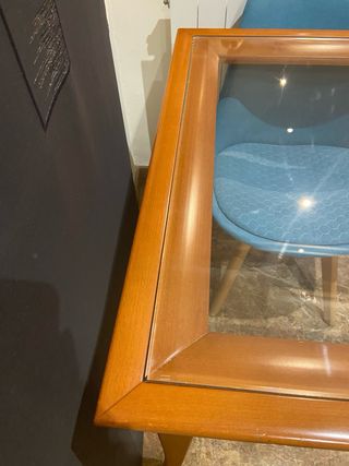 Mesa Comedor Cristal y Madera