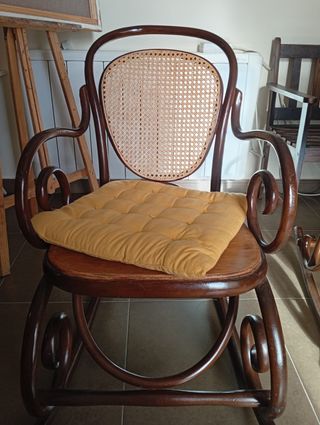 Pack 2 Mecedoras Madera y Ratán