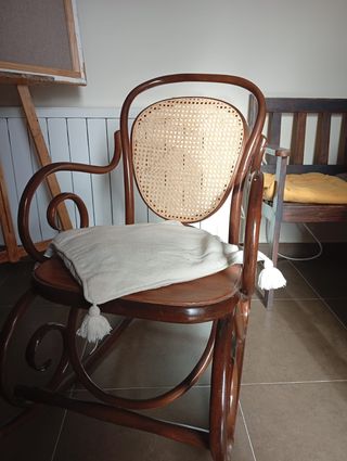 Pack 2 Mecedoras Madera y Ratán