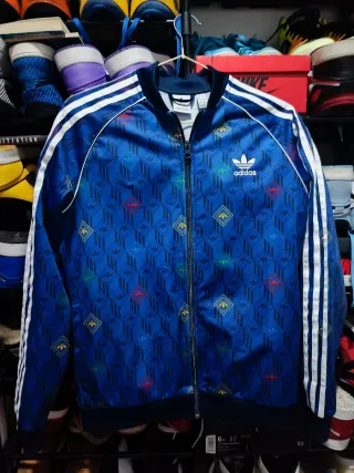 Chaqueta Bomber Adidas Azul Multicolor