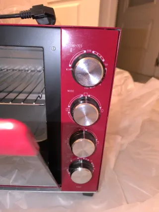 Horno Eléctrico Portátil Rojo