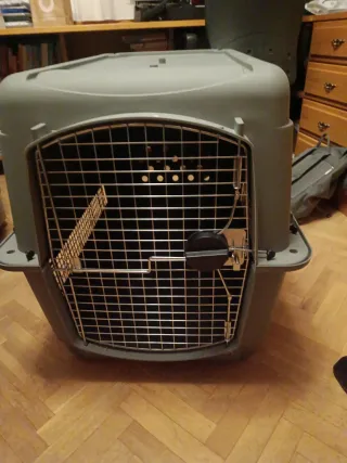 Transportín perro mediano/grande gris. 92x65x69