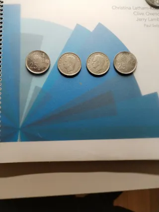 3 Monedas 25 Pesetas mundial futbol 1982