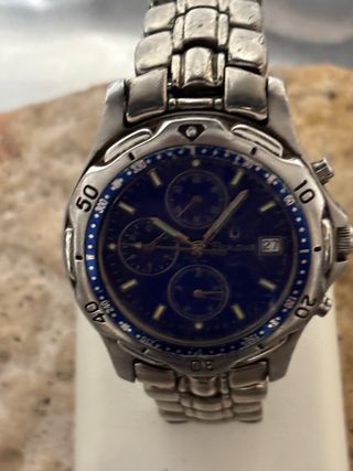 Reloj Bulova Cronógrafo Azul y Plateado