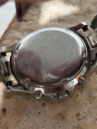 Reloj Bulova Cronógrafo Azul y Plateado