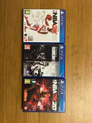 Lote 3 Juegos PS4: NBA 2K21, NBA 2K20, Rainbow Six