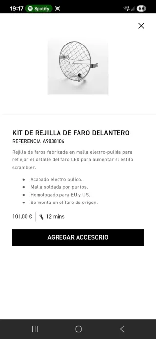 Protector original Faro Triumph Scrambler 1200